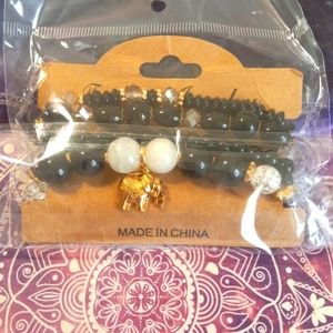 Black and white bracelets